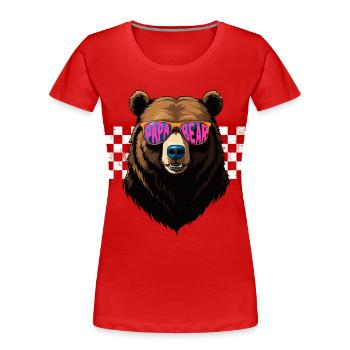 Bears Father Funny Style Perfect Father's Day - Women's Premium Organic T-Shirt - navy - Front - Mia (176cm)