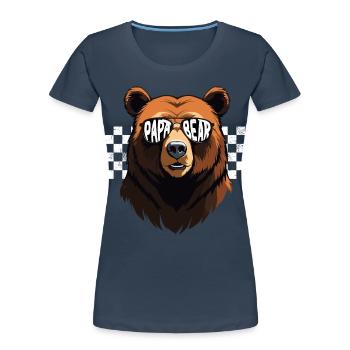 Bears Father Funny Style Father's Day Birthday - Women's Premium Organic T-Shirt - navy - Front - Mia (176cm)