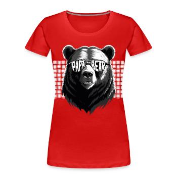 Bären Vater Lustiger Vater Perfekter Style - Frauen Premium Bio T-Shirt - Navy - Vorne - Mia (176cm)