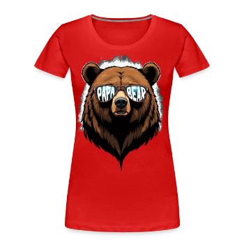 Bären Vater Lustiger Vater Perfekter Style - Frauen Premium Bio T-Shirt - Navy - Vorne - Mia (176cm)