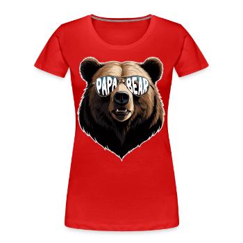 Bären Vater Lustiger Vater Perfekter Style - Frauen Premium Bio T-Shirt - Navy - Vorne - Mia (176cm)