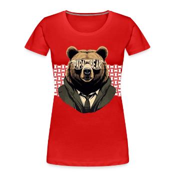 Bären Vater Lustiger Vater Perfekter Style - Frauen Premium Bio T-Shirt - Navy - Vorne - Mia (176cm)