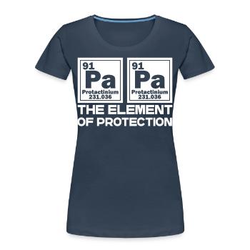Lustiger Chemiker Papa Chemie Spruch Perfekter - Frauen Premium Bio T-Shirt - Navy - Vorne - Mia (176cm)
