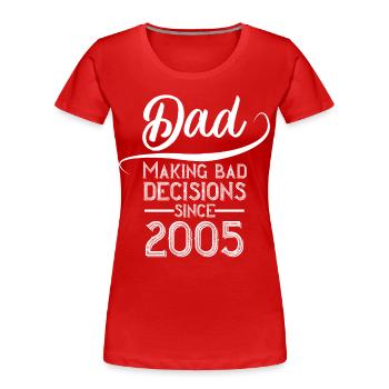 Funny Dad 2005 Perfect Style Dads - Women's Premium Organic T-Shirt - navy - Front - Mia (176cm)