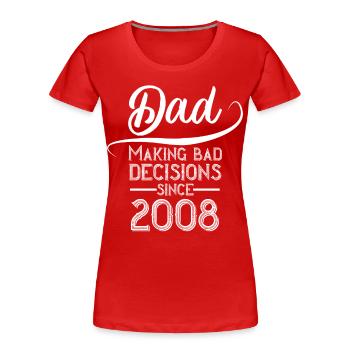 Lustiger Vater Perfektes Vatertag Design 2008 - Frauen Premium Bio T-Shirt - Navy - Vorne - Mia (176cm)