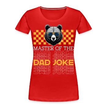 Blagues Maître Drôle Papa Style Parfait - T-shirt bio Premium Femme - bleu marine - Devant - Mia (176cm)