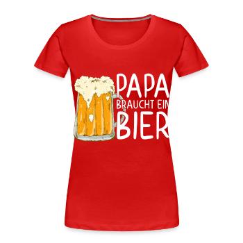 Dad Needs Beer Funny Father Father's Day Style - Women's Premium Organic T-Shirt - navy - Front - Mia (176cm)