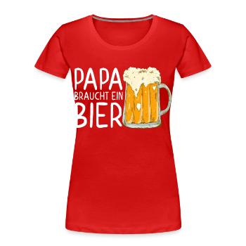 Dad Needs Beer Funny Father Father's Day Style - Women's Premium Organic T-Shirt - navy - Front - Mia (176cm)