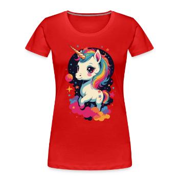 Great fantasy design for unicorn lovers - Women's Premium Organic T-Shirt - navy - Front - Mia (176cm)