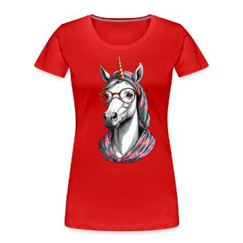 Einhorn Mama Lustige Einhörner Liebende Mutter - Frauen Premium Bio T-Shirt - Navy - Vorne - Mia (176cm)