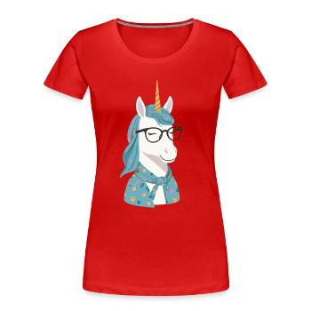 Unicorn Mom Funny Unicorns Loving Mom - Women's Premium Organic T-Shirt - navy - Front - Mia (176cm)