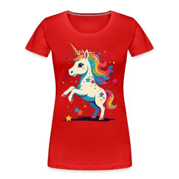 Funny Unicorns Cute Unicorn Unicorn Girl - Women's Premium Organic T-Shirt - navy - Front - Mia (176cm)