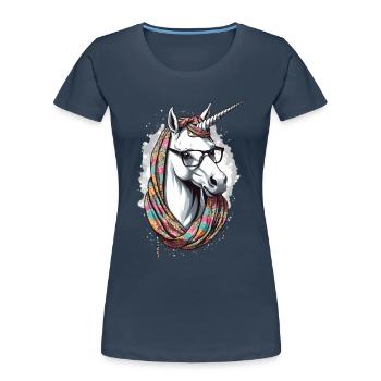 Unicorn Mom Mother's Day Unicorns Funny Mom - Women's Premium Organic T-Shirt - navy - Front - Mia (176cm)