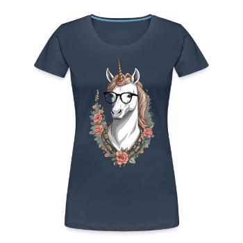 Unicorn Mom Funny Mom Mother's Day Gift - Women's Premium Organic T-Shirt - navy - Front - Mia (176cm)