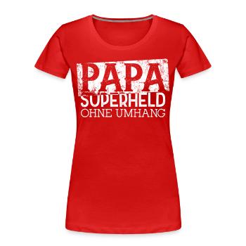 Papa super-héros Perfect Style Fête des pères - T-shirt bio Premium Femme - bleu marine - Devant - Mia (176cm)