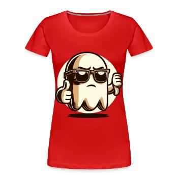 Cool Ghost Funny Halloween Party Design - Women's Premium Organic T-Shirt -  - Front - Mia (176cm)