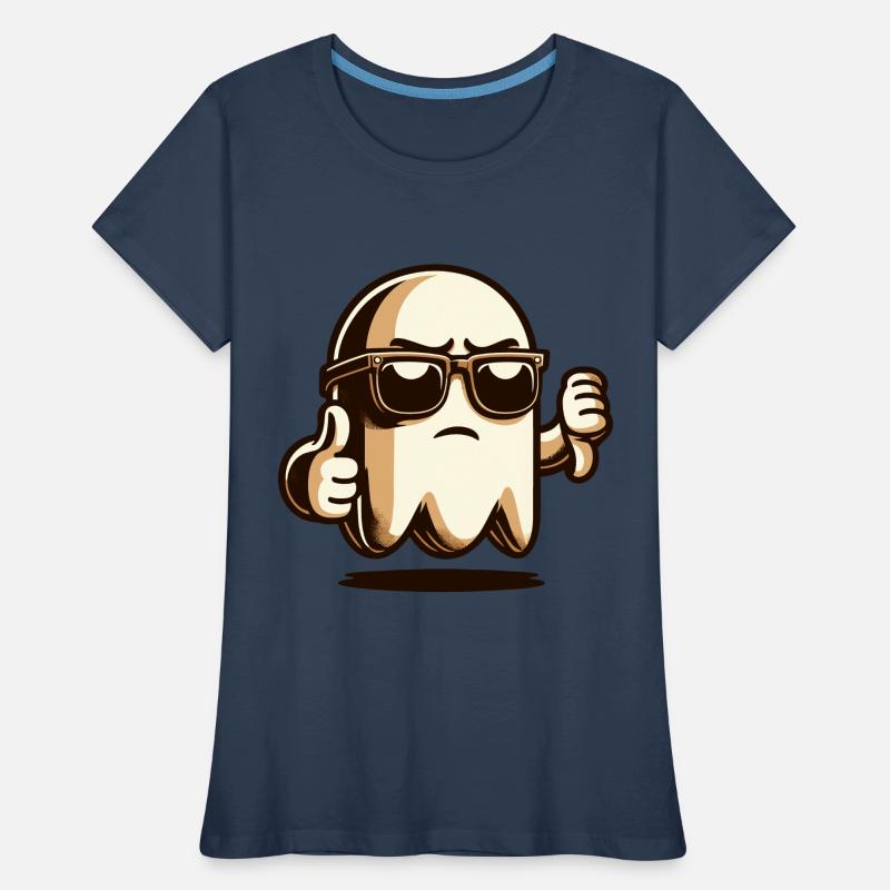 Cool Ghost Funny Halloween Party Women's Premium Organic T-Shirt