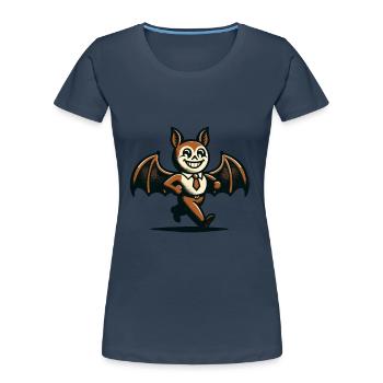 Funny Halloween Party Spooky Haunting Season - Women's Premium Organic T-Shirt - navy - Front - Mia (176cm)