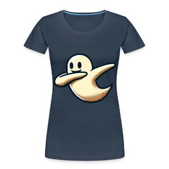 Funny Halloween Party Spooky Season - Women's Premium Organic T-Shirt - navy - Front - Mia (176cm)