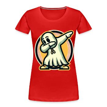 Funny Halloween Party Spooky Ghost - Women's Premium Organic T-Shirt - navy - Front - Mia (176cm)