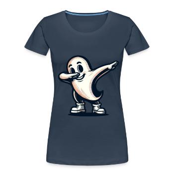 Funny Halloween Party Spooky Haunting Season - Women's Premium Organic T-Shirt - navy - Front - Mia (176cm)