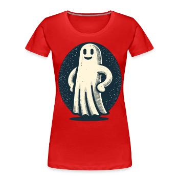 Funny Vintage Ghost Retro Art Style - Women's Premium Organic T-Shirt - navy - Front - Mia (176cm)
