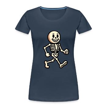 Retro Vintage Cartoon Halloween Kostüm Deko - Frauen Premium Bio T-Shirt - Navy - Vorne - Mia (176cm)