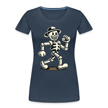 Retro Vintage Cartoon Halloween Kostüm Deko - Frauen Premium Bio T-Shirt - Navy - Vorne - Mia (176cm)