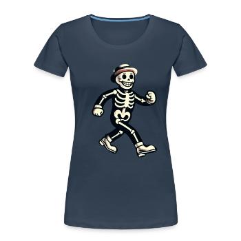 Costume d’Halloween effrayant de dessin animé rétro drôle - T-shirt bio Premium Femme - bleu marine - Devant - Mia (176cm)