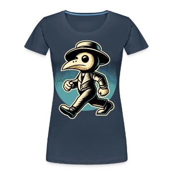 Retro Vintage Cartoon Halloween Kostüm Deko - Frauen Premium Bio T-Shirt - Navy - Vorne - Mia (176cm)
