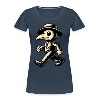 Retro Vintage Cartoon Halloween Kostüm Deko - Frauen Premium Bio T-Shirt - Navy - Vorne - Mia (176cm)