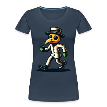 Rétro Vintage Dessin animé Halloween Costume Décoration - T-shirt bio Premium Femme - bleu marine - Devant - Mia (176cm)