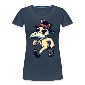 Rétro Vintage Dessin animé Halloween Costume Décoration - T-shirt bio Premium Femme - bleu marine - Devant - Mia (176cm)