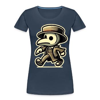 Retro Vintage Cartoon Halloween Kostüm Deko - Frauen Premium Bio T-Shirt - Navy - Vorne - Mia (176cm)