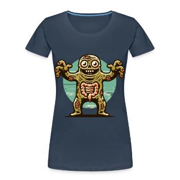 Halloween Costume Decoration Spooky Party Design - Women's Premium Organic T-Shirt - navy - Front - Mia (176cm)