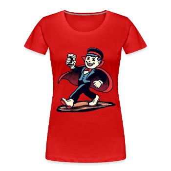 Rétro Vintage Vampire Style Halloween Costume Décoration - T-shirt bio Premium Femme - bleu marine - Devant - Mia (176cm)
