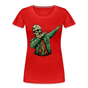 Dabbing Zombie Funny Dabbing Design - Women's Premium Organic T-Shirt - navy - Front - Mia (176cm)