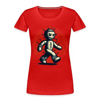 Scary Voodoo Doll Halloween Costume - Women's Premium Organic T-Shirt - navy - Front - Mia (176cm)