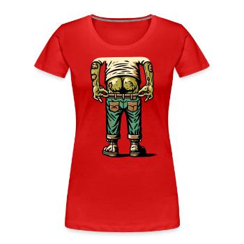 Funny Undead Butt Halloween Costume Decoration - Women's Premium Organic T-Shirt - navy - Front - Mia (176cm)
