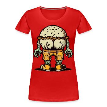 Drôle de mort-vivant cul Halloween Costume Décoration - T-shirt bio Premium Femme - bleu marine - Devant - Mia (176cm)