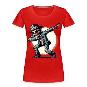 Dabbing Zombie Funny Dabbing Design - Women's Premium Organic T-Shirt - navy - Front - Mia (176cm)