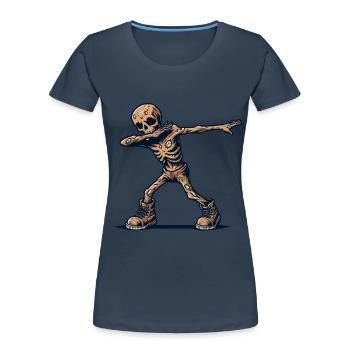 Dabbing Zombie Funny Dabbing Design - Women's Premium Organic T-Shirt - navy - Front - Mia (176cm)