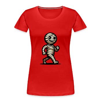 Retro Vintage Style Halloween Mummy Costume Decoration - Women's Premium Organic T-Shirt - navy - Front - Mia (176cm)