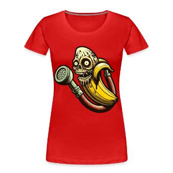 Zombie Banana Banana Lover Halloween - Women's Premium Organic T-Shirt - navy - Front - Mia (176cm)