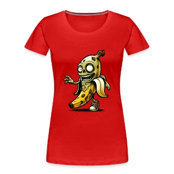 Zombie Banana Banana Lover Halloween Zombie - Women's Premium Organic T-Shirt - navy - Front - Mia (176cm)