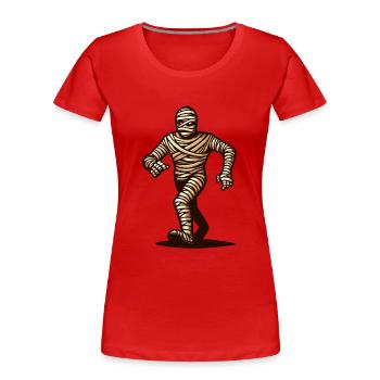 Retro Vintage Style Mummy Halloween Costume Decoration - Women's Premium Organic T-Shirt - navy - Front - Mia (176cm)