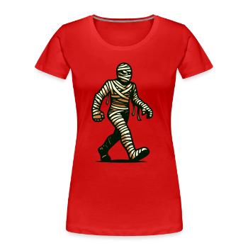 Retro Mummy Vintage Style Halloween Costume Decoration - Women's Premium Organic T-Shirt - navy - Front - Mia (176cm)