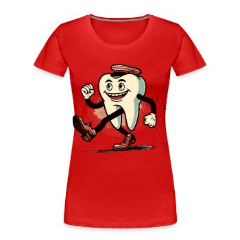 Tooth Decay Tooth Funny Halloween - Women's Premium Organic T-Shirt - navy - Front - Mia (176cm)