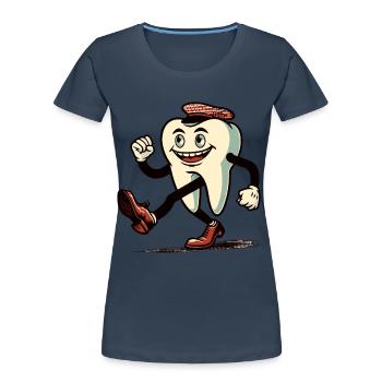 Halloween Costume Decoration Spooky Party Design - Women's Premium Organic T-Shirt - navy - Front - Mia (176cm)