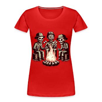 Camping at the Campfire Spooky Costume Decoration - Women's Premium Organic T-Shirt - navy - Front - Mia (176cm)